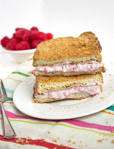 Stuffed French Toast with Raspberry Cheesecake Filling by Food Faith Fitness