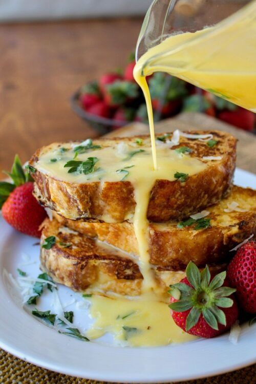 Savory Parmesan French Toast with Hollandaise Sauce by The Food Charlatan