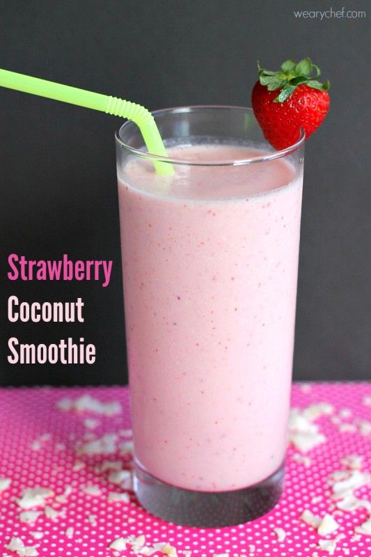 Strawberry Coconut Smoothie - Julie's Eats & Treats