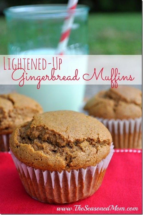 Lightened Up Gingerbread Muffins | The Seasoned Mom