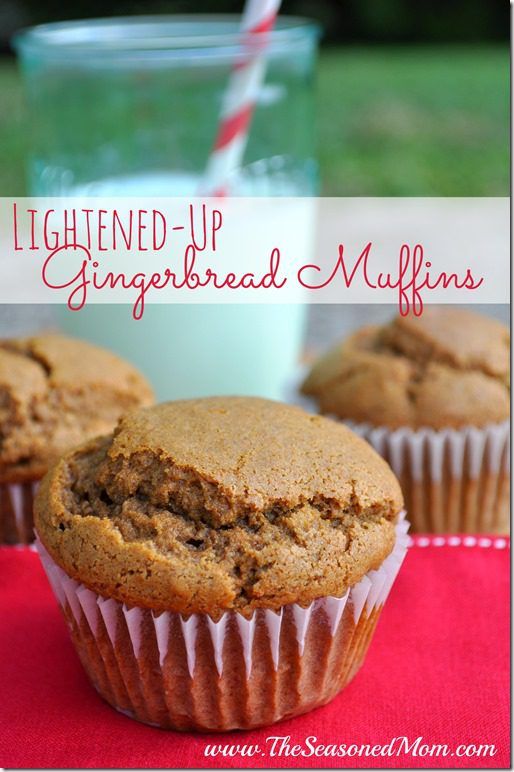 Lightened Up Gingerbread Muffins | The Seasoned Mom