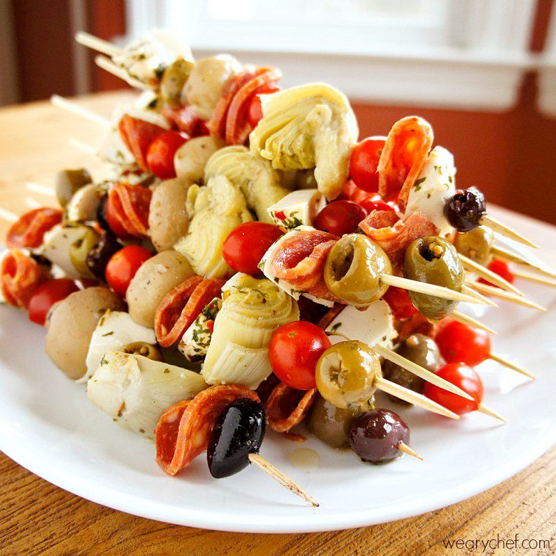 Antipasto Skewers - An easy, impressive party appetizer!