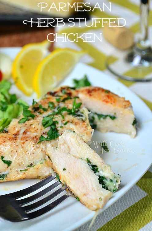 Parmesan and Herb Stuffed Chicken | Will Cook for Smiles