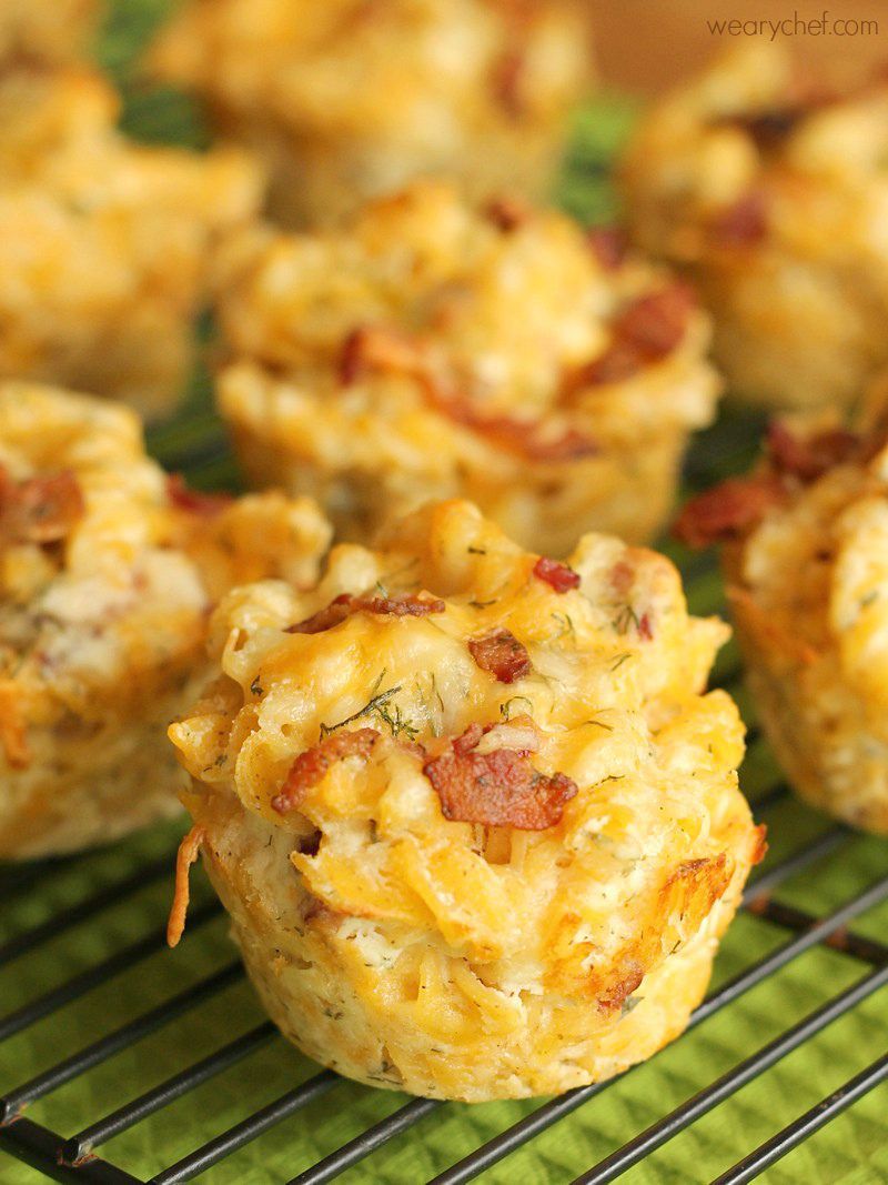 Serve these Bacon Ranch Mac and Cheese Cups at a party or as a dinner side dish. It's a fun and delicious muffin tin recipe!