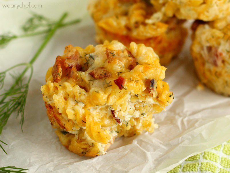 Ranch Bacon Mac and Cheese Cups - Perfect for tailgating, lunchboxes, or potlucks! 