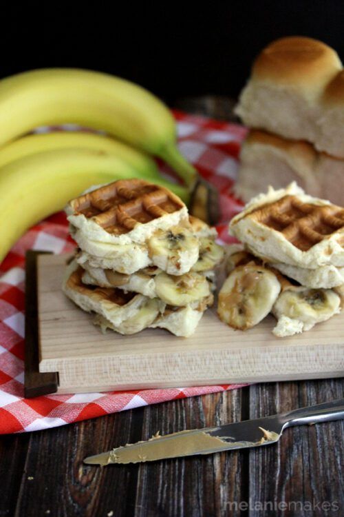 The King's Waffled Peanut Butter and Banana Sliders | Melanie Makes