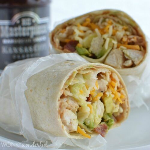 Creamy BBQ Chicken Wrap | Wonky Wonderful