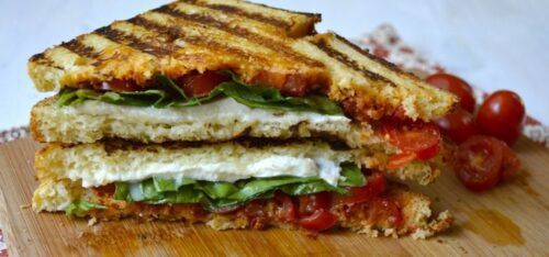 Fresh Tomato Basil and Mozzarella Panini | Maebell's