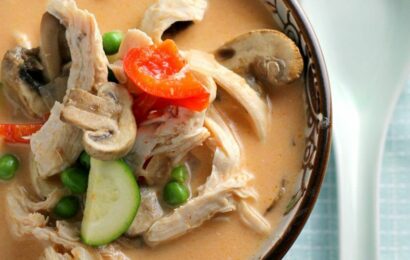 Coconut Chicken Thai Soup - This flavorful soup is just right for a quick dinner!