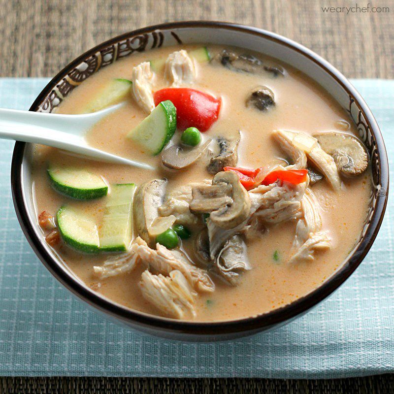 Coconut Chicken Thai Soup - This flavorful soup is just right for a quick dinner!