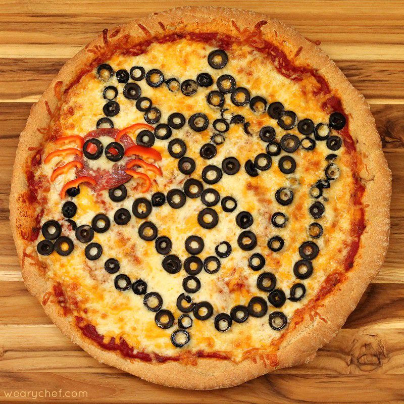 Halloween Spiderweb Pizza - Halloween Dinner Ideas