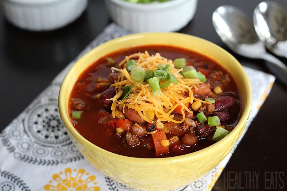 Three Bean and Beef Chili | Joyful Healthy Eats