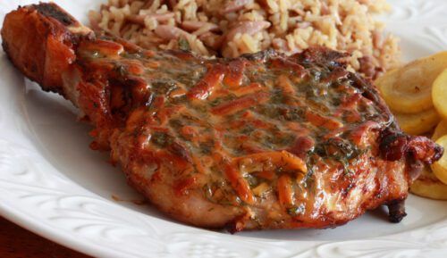 Honey Mustard Dilly Cheese Pork Chops | The Daring Gourmet