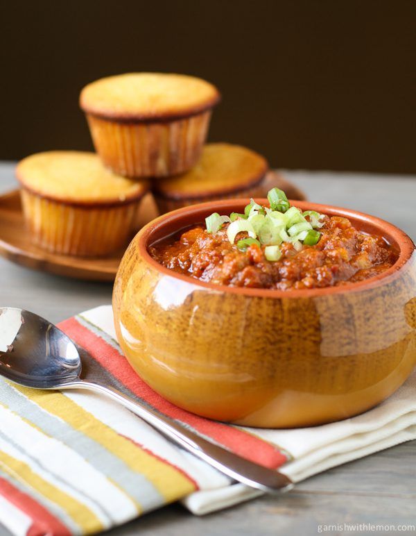 Turkey Pumpkin Chili | Garnish with Lemon