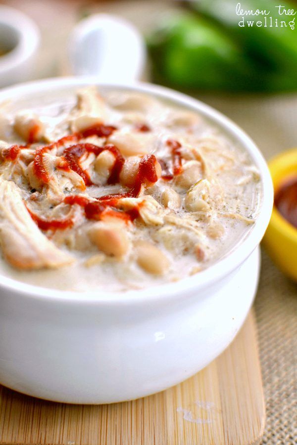 Creamy Sriracha White Chicken Chili | Lemon Tree Dwelling