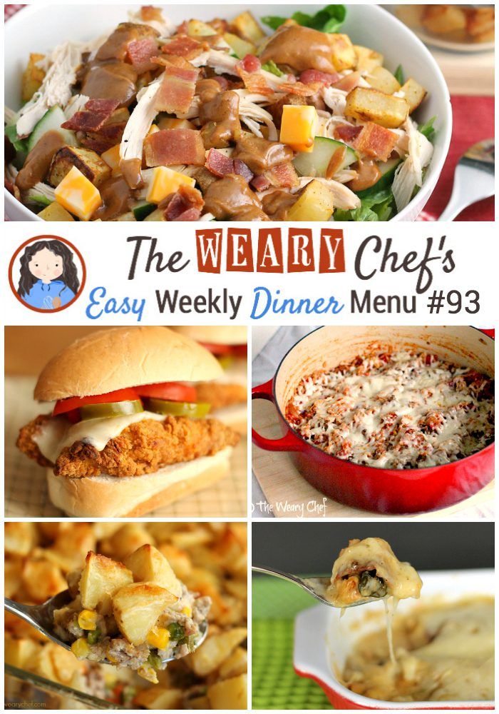 Easy Weekly Dinner Menu 93 Stick to Your Ribs Meals The Weary Chef