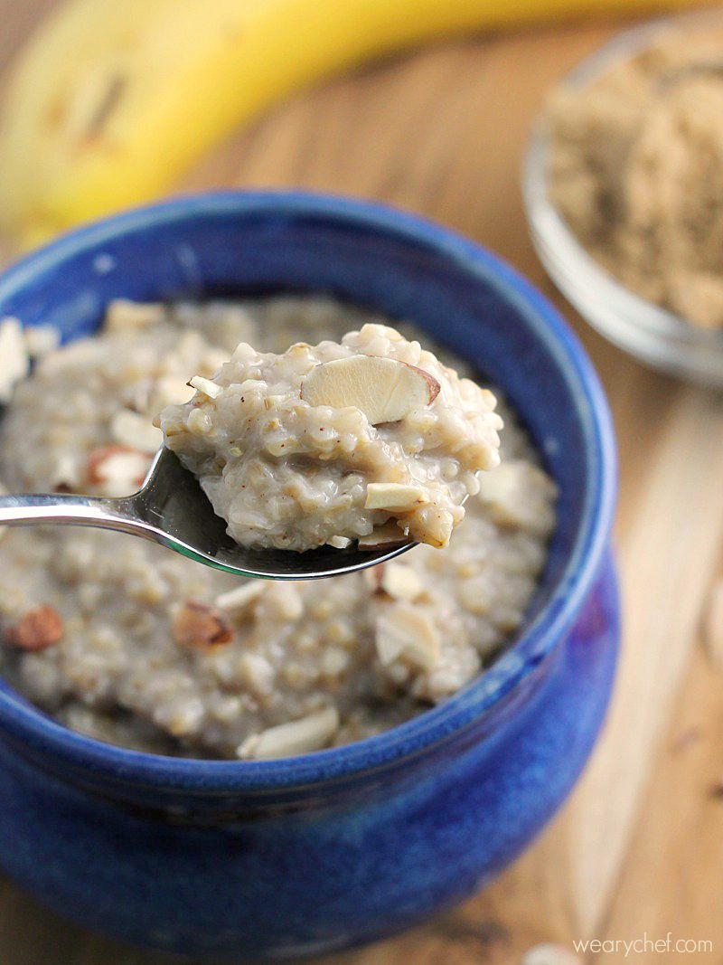 Homemade Maple Brown Sugar Oatmeal with Almondmilk - The Weary Chef