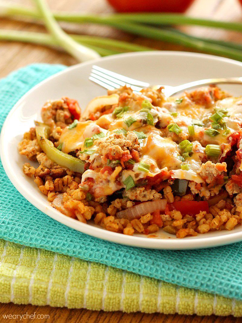 Mexican Barley Casserole - Barley gets a chance to shine in this fun and tasty dinner recipe!