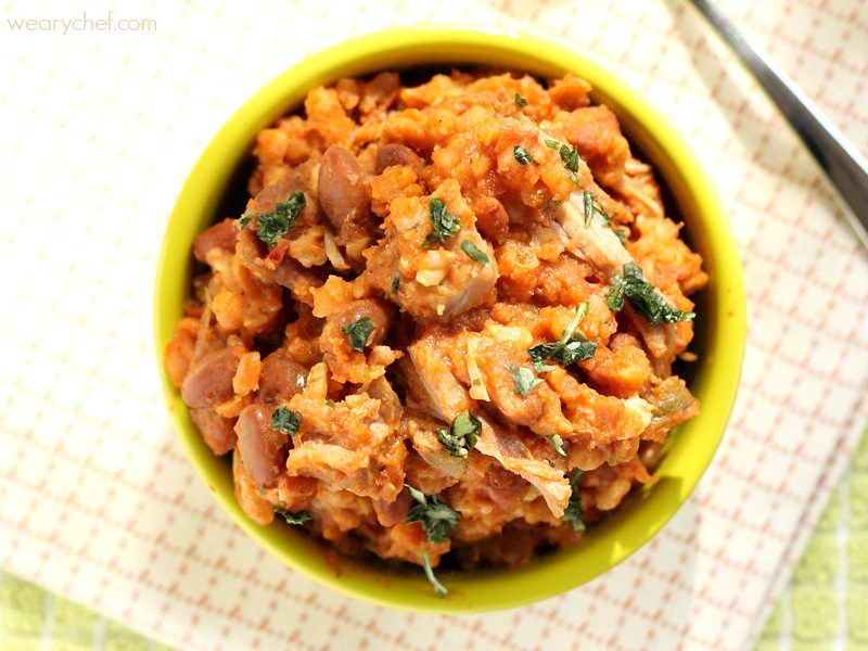 Slow Cooker Mexican Beans and Rice with Pork - An effortless, hearty dinner idea!