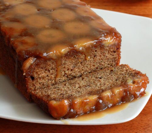 Caramel Banana Upside Down Bread - The Daring Gourmet