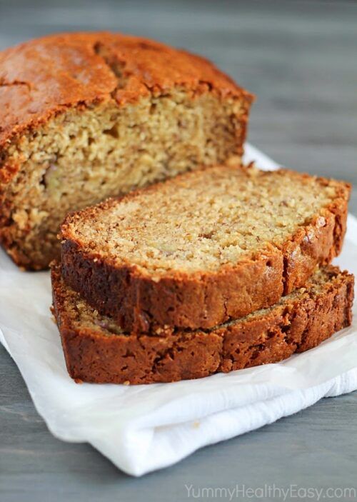 Healthy Banana Bread - Yummy Healthy Easy