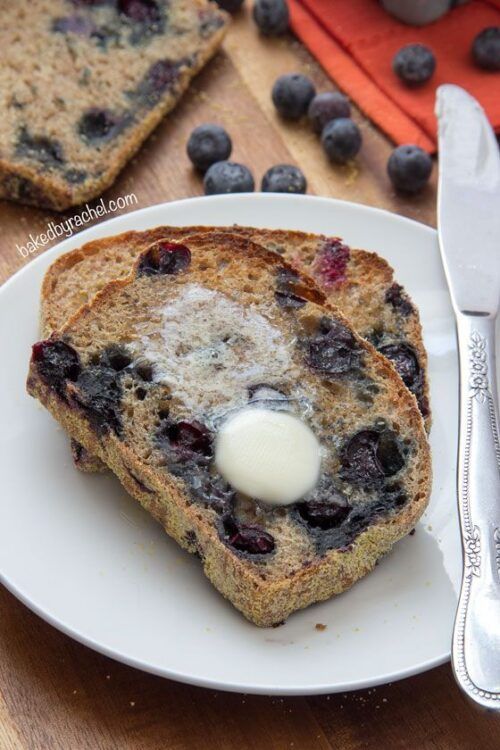 Banana Blueberry English Muffin Bread - Baked by Rachel