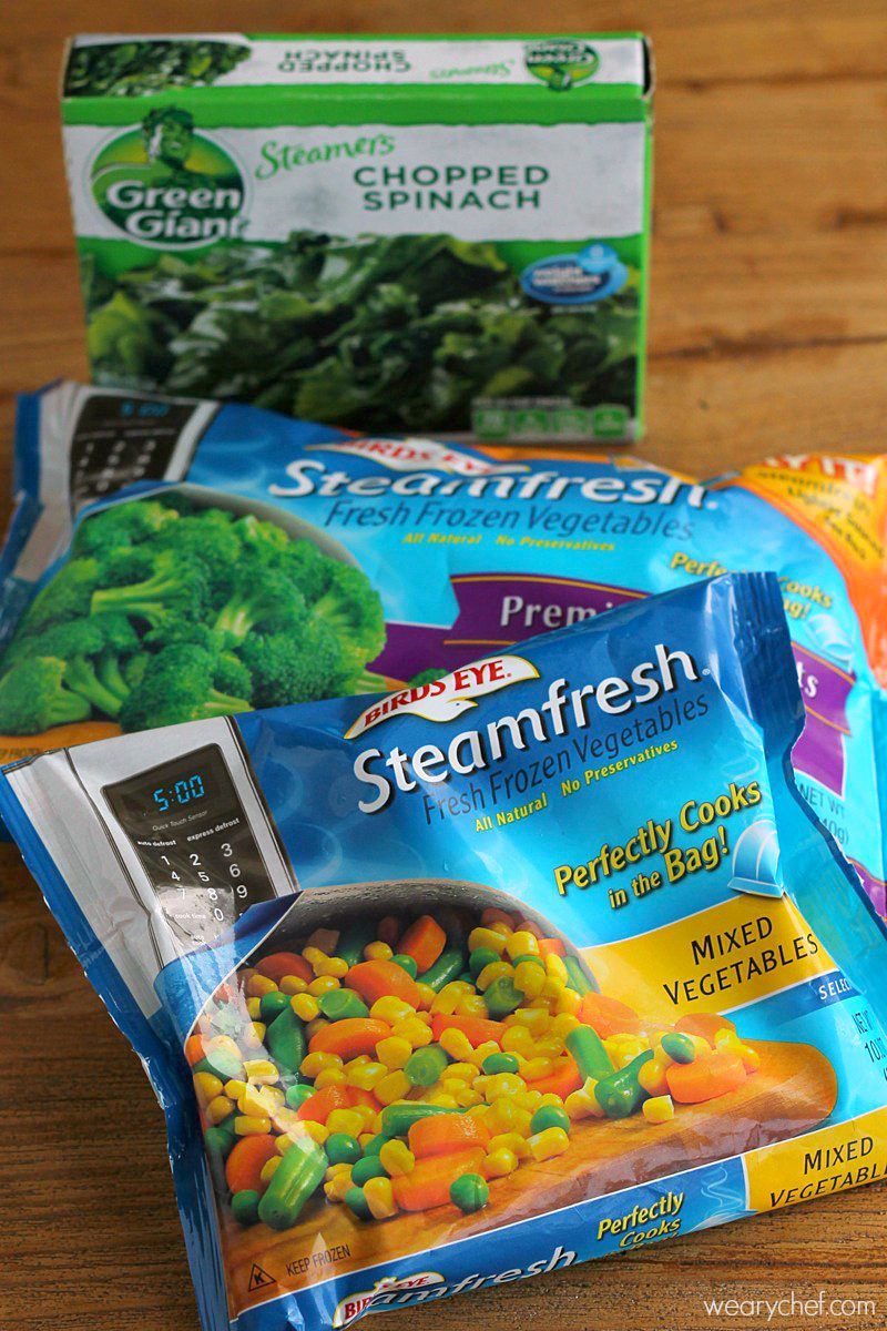 Frozen vegetables are a great way to get your daily servings of veggies each day!