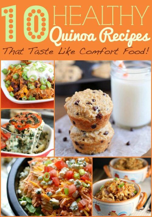 Get 10 tasty, healthy quinoa recipes including muffins, buffalo chicken bowls, quinoa corn chowder, and lots more!