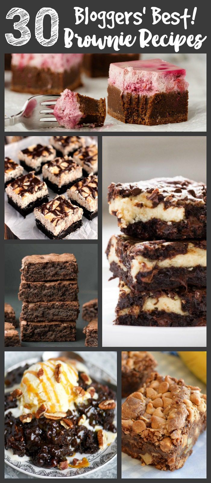 These are some of bloggers' very best brownie recipes, and I'm SURE there is something for everyone. Whether you are looking for a brownie that is frosted, healthy, peanut buttery, minty, fruity, or anything in between, you will find what you are looking for in this list.