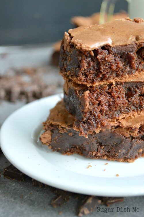 Chewy Fudgy Rolo Brownies by Sugar Dish Me