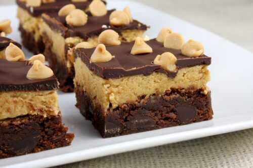 Peanut Butter Cookie Dough Brownies by Recipe Girl