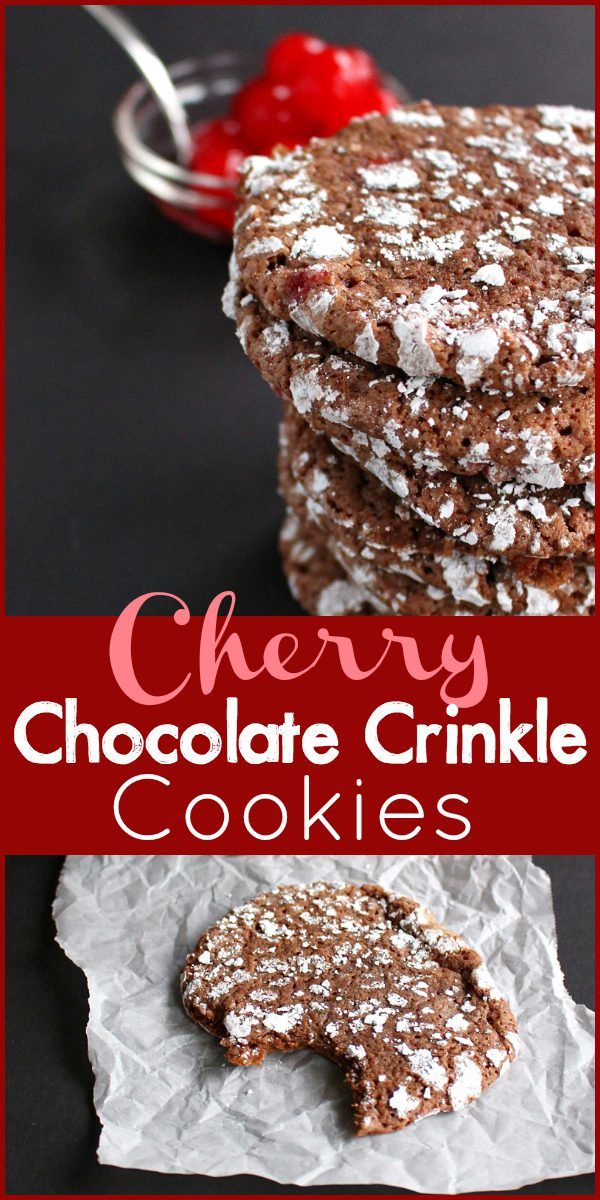 These Cherry Chocolate Crinkle Cookies are as delicious as they are beautiful!