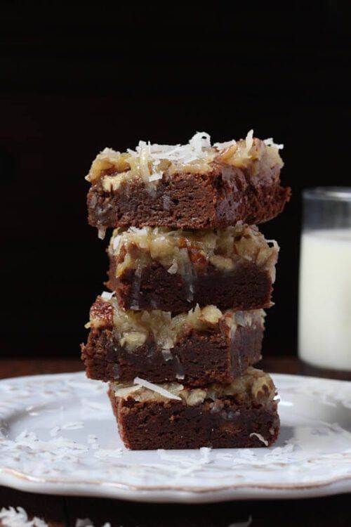 Coconut Pecan Brownies by Spoonful of Flavor