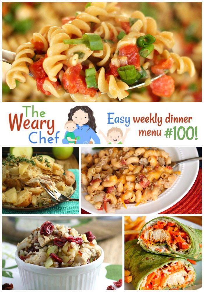 Easy Weekly Dinner Menu #100: Thank you to my fabulous readers! - The ...