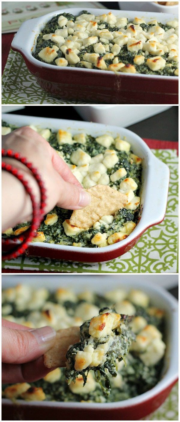 My Favorite Baked Spinach Dip - You won't find mayonnaise in this recipe. Spinach, four cheeses, and a little white wine make up MY favorite spinach dip!