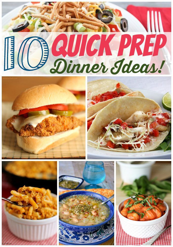 These quick-prep dinner recipes only need a few ingredients and minimal prep or active cooking to get a great dinner on the table!