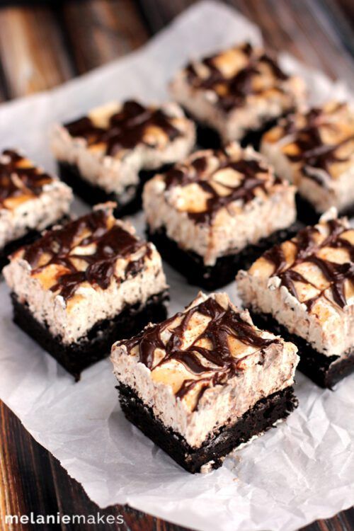 Snickerdoodle Cheesecake Brownie Bars by Melanie Makes