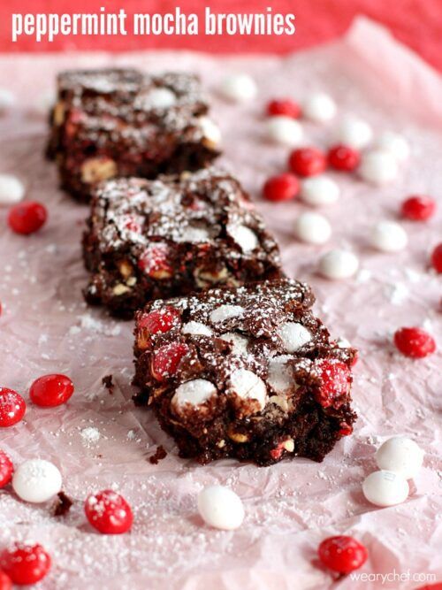 White Chocolate Peppermint Brownies by The Weary Chef