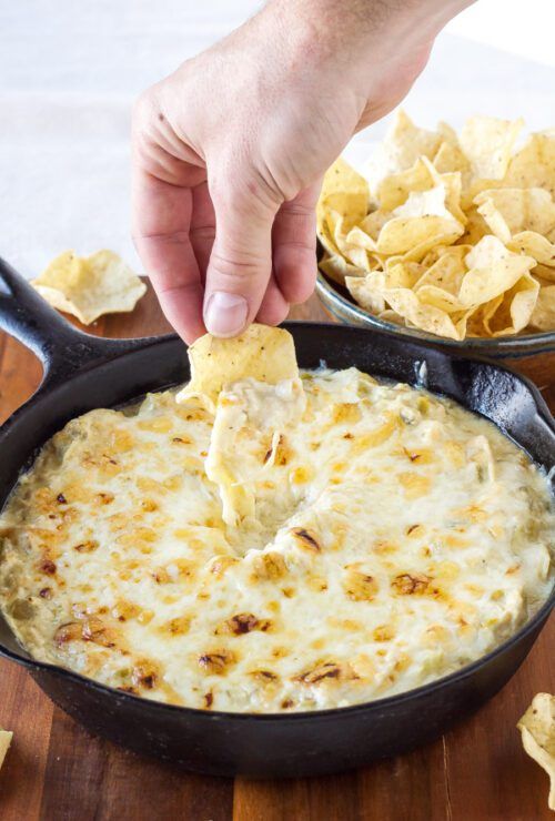 Skinny Green Chile Chicken Enchilada Dip by Recipe Runner