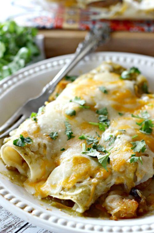 Corn and Black Bean Shrimp Enchiladas by Belle of the Kitchen