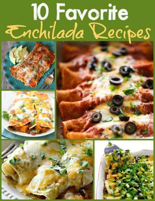 Det finns något för alla i den här listan med 10 favoritrecept på enchilada. Hitta fisk och skaldjur, vegetariskt, frukost och mycket mer!