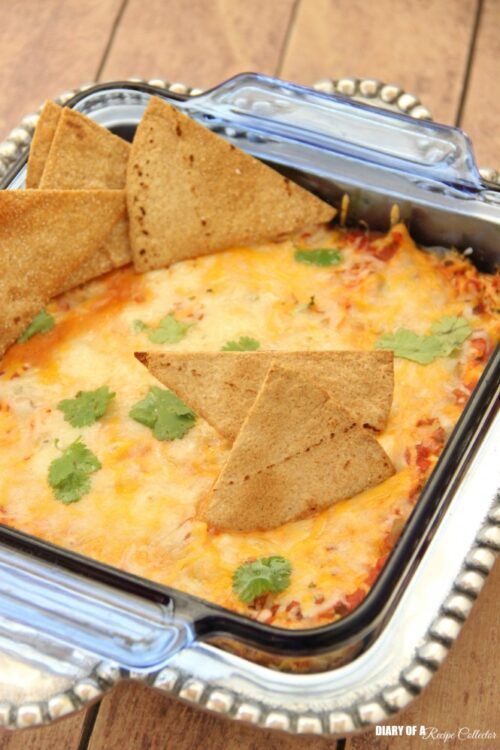 Skinny Chicken Taquito Dip by Diary of a Recipe Collector