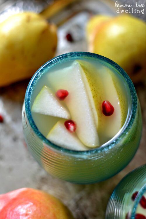 10 Sangria Recipes: Pear Sangria by Lemon Tree Dwelling