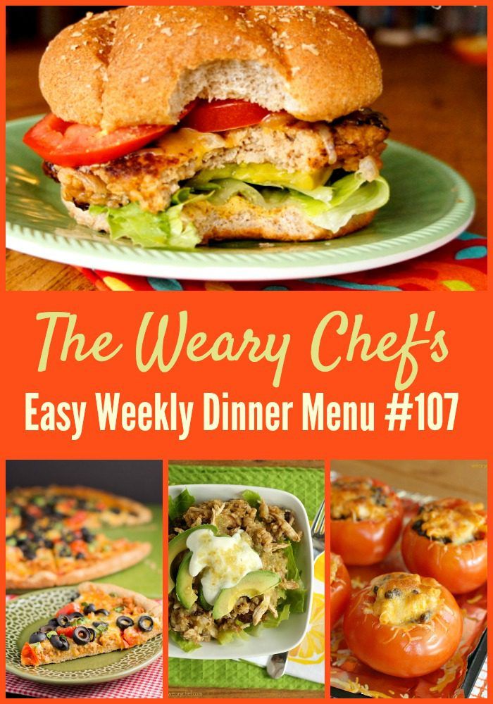 Easy Weekly Dinner Menu #107: Grab your sombreros! - The Weary Chef