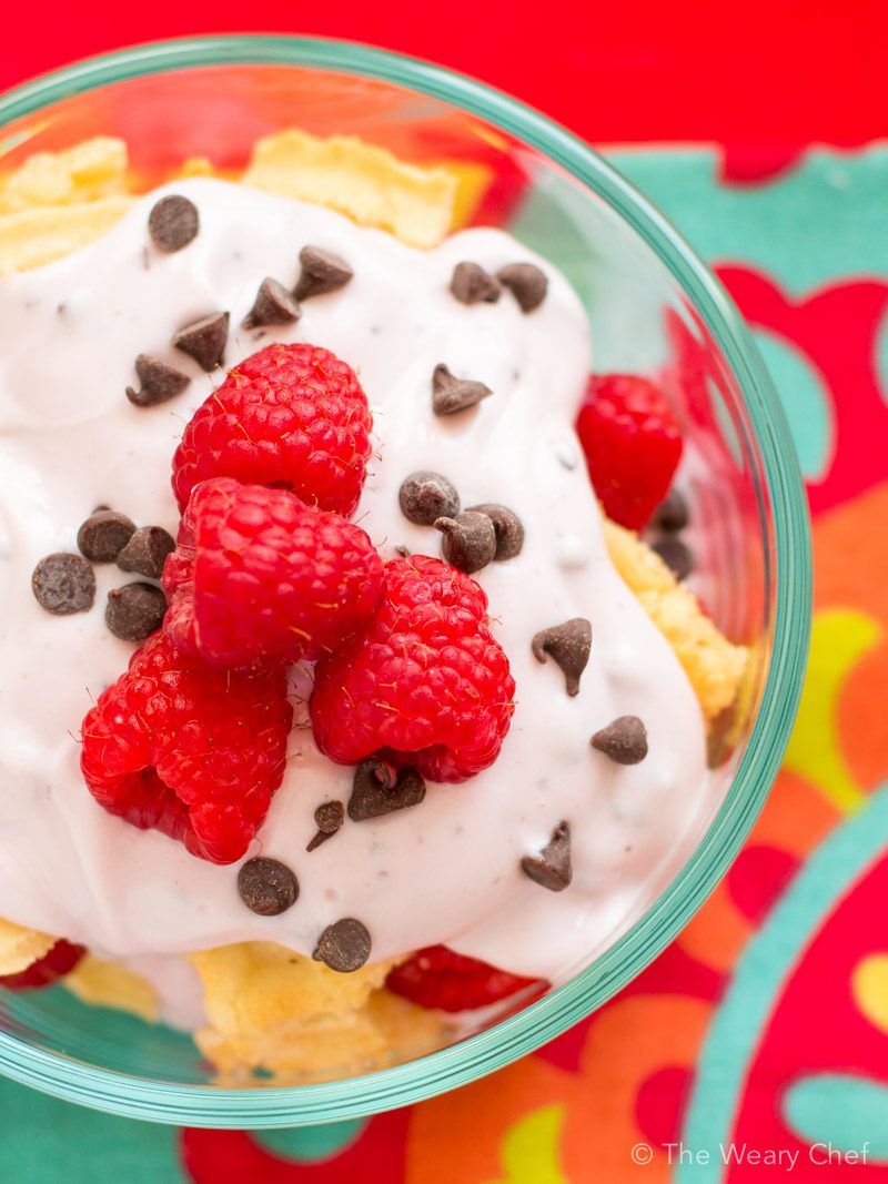 Look forward to waking up to this delicious Raspberry Chocolate Breakfast Trifle!