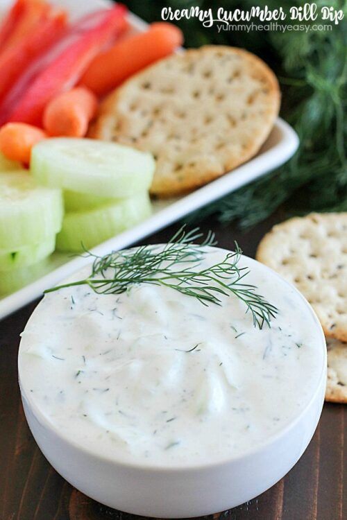 Creamy Cucumber Dill Dip by Yummy Healthy Easy