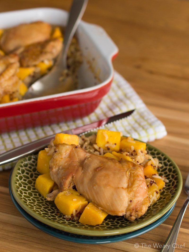 Honey Baked Chicken over Lemon Rice - A healthy, hearty, easy dinner!
