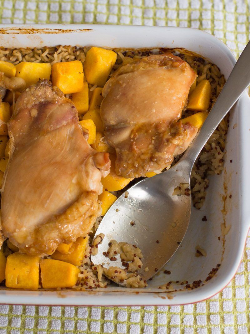 Honey Baked Chicken over Lemon Rice - A healthy, hearty, easy dinner!