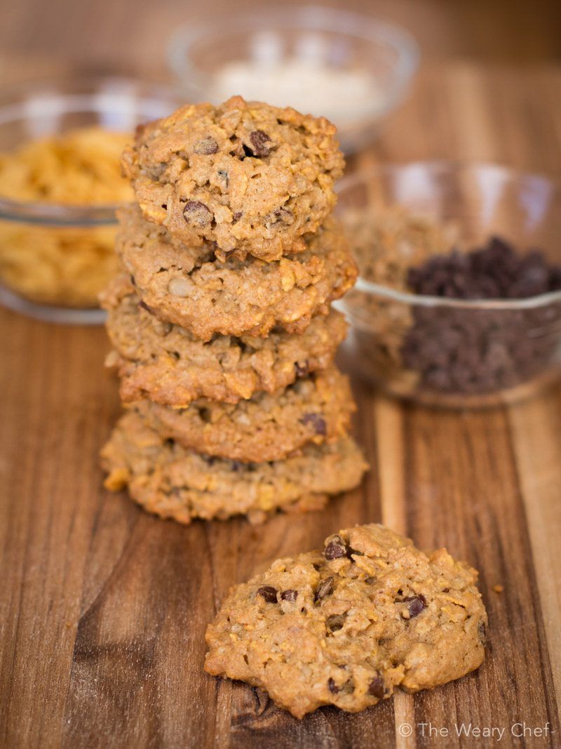 These Cornflake Cookies with oatmeal, sunflower seeds, chocolate chips, and more have something for everyone!
