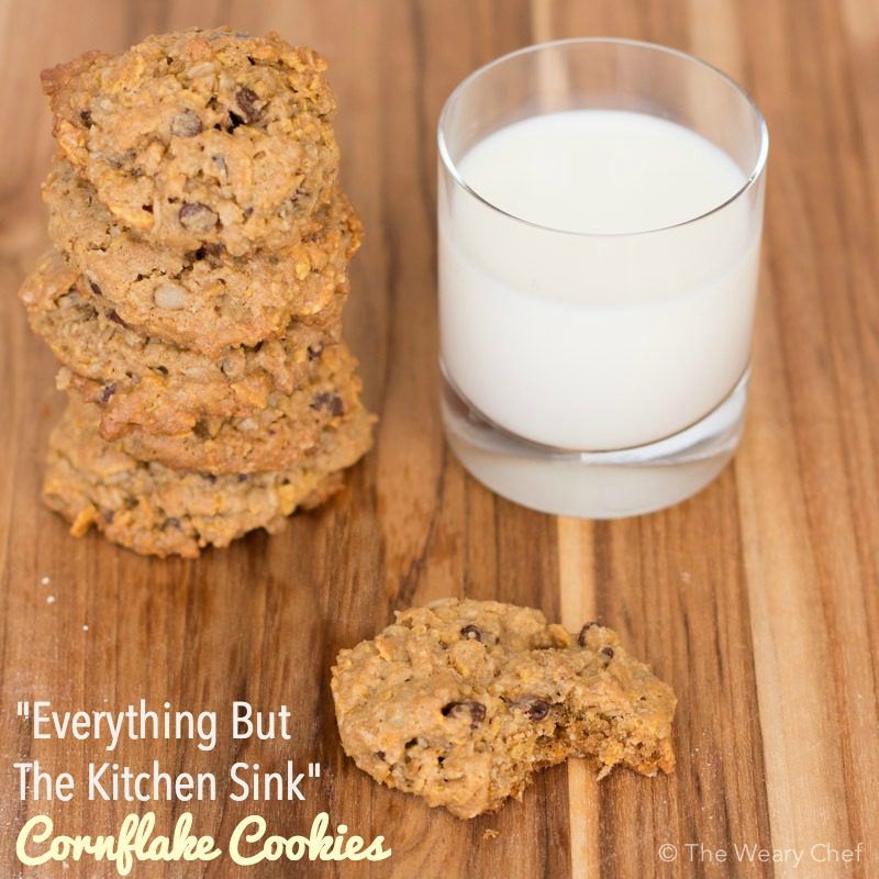 These Cornflake Cookies with oatmeal, sunflower seeds, chocolate chips, and more have something for everyone!